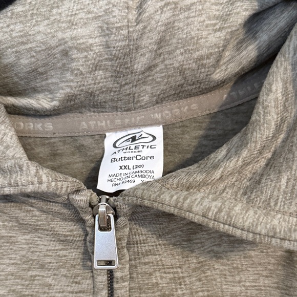 Athletic Works Heather Gray Zip-Up Jacket - Picture 2 of 3